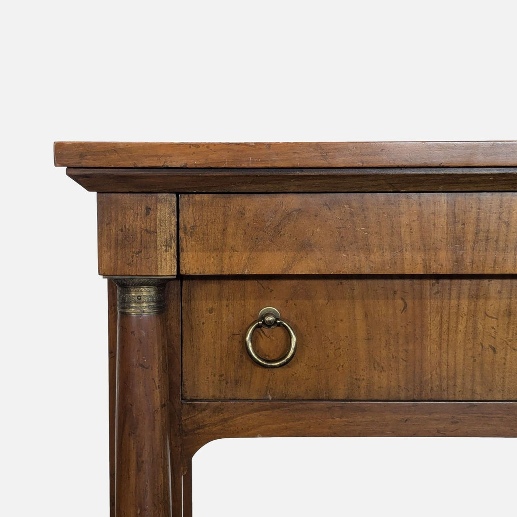 Two Drawer Side Table with Shelf