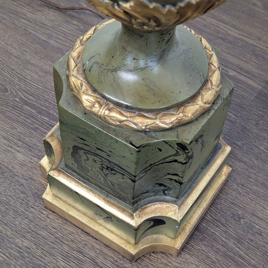 Neoclassical Ram’s Head Urn Table Lamp