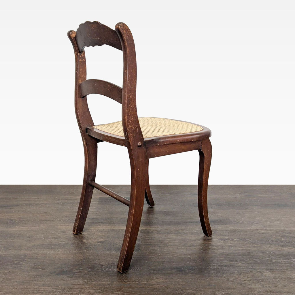 Carved Dining Side Chair with Cane Seat