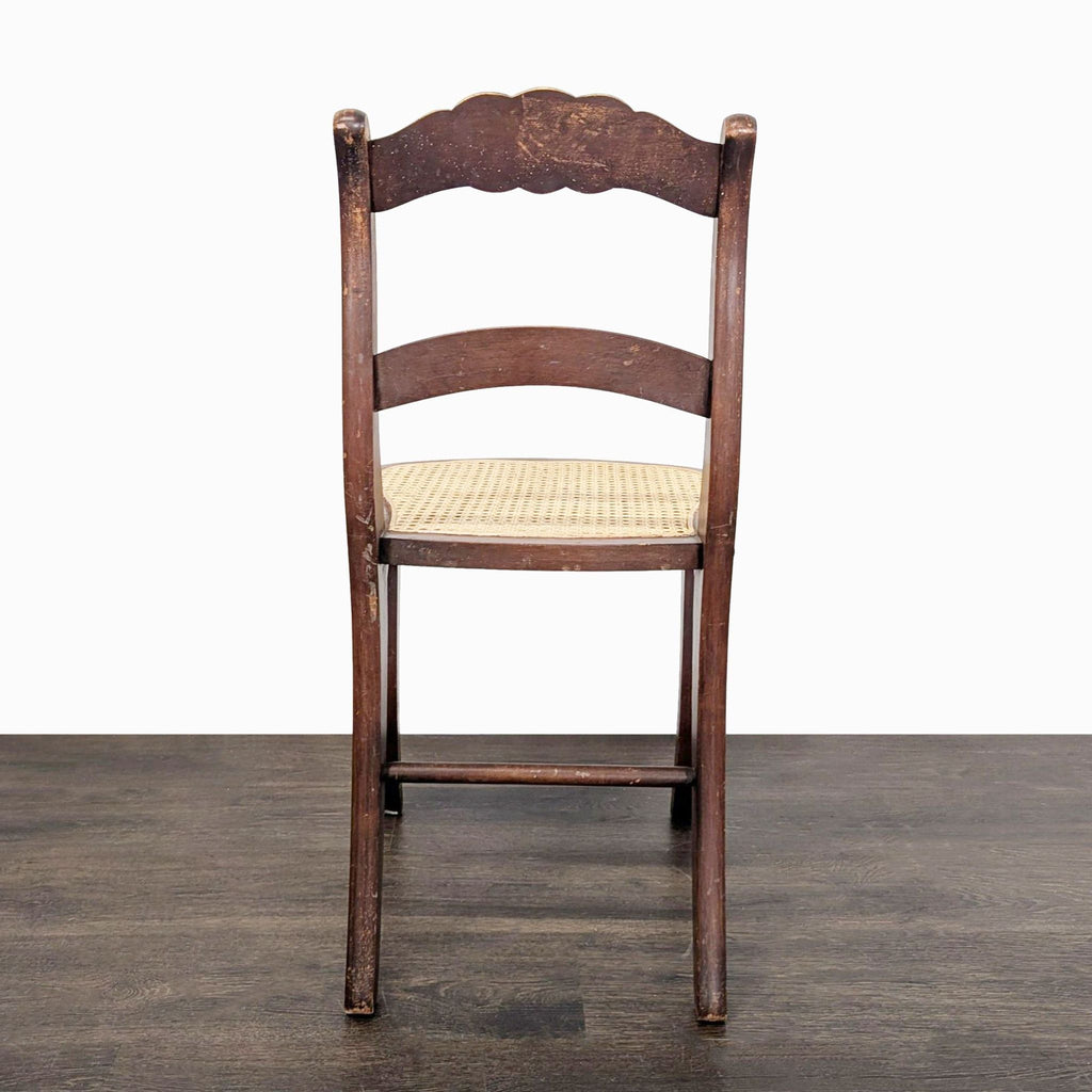 Carved Dining Side Chair with Cane Seat