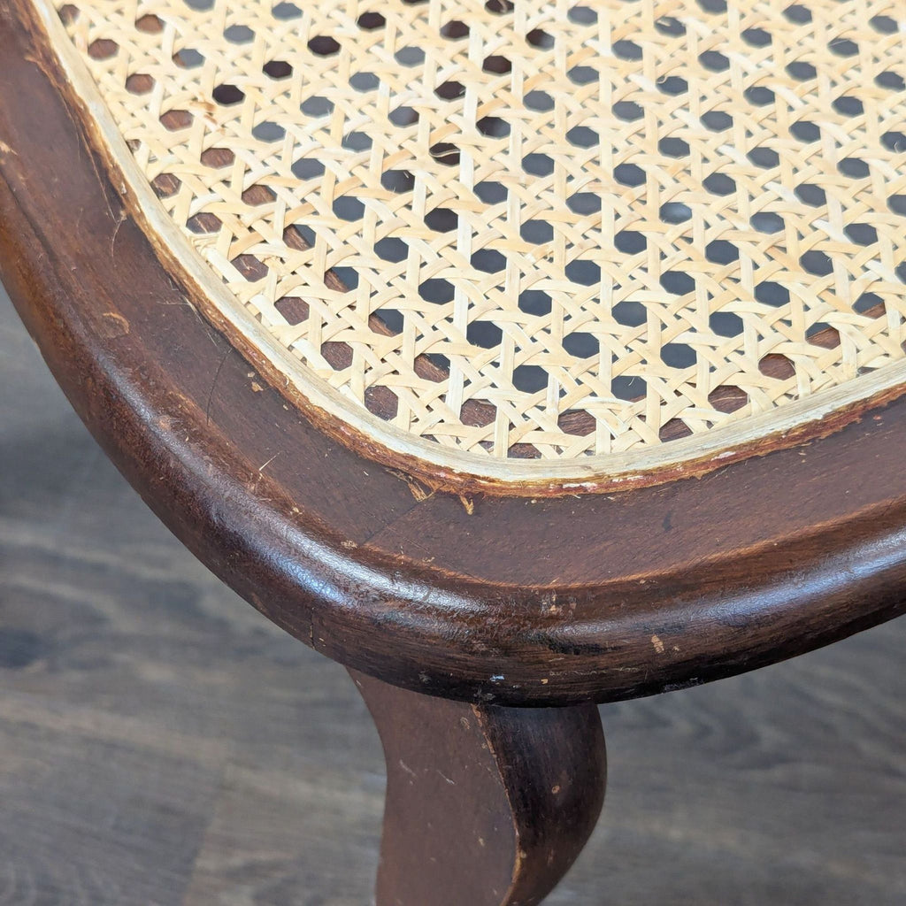 Carved Dining Side Chair with Cane Seat