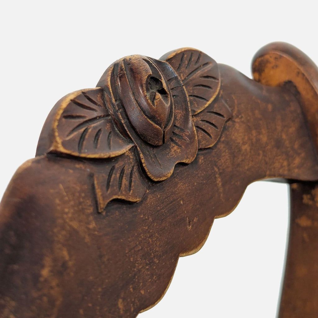 Carved Dining Side Chair with Cane Seat