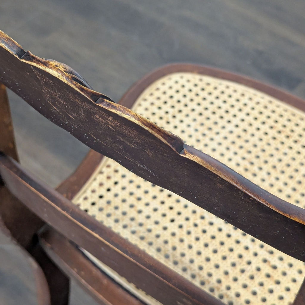 Carved Dining Side Chair with Cane Seat