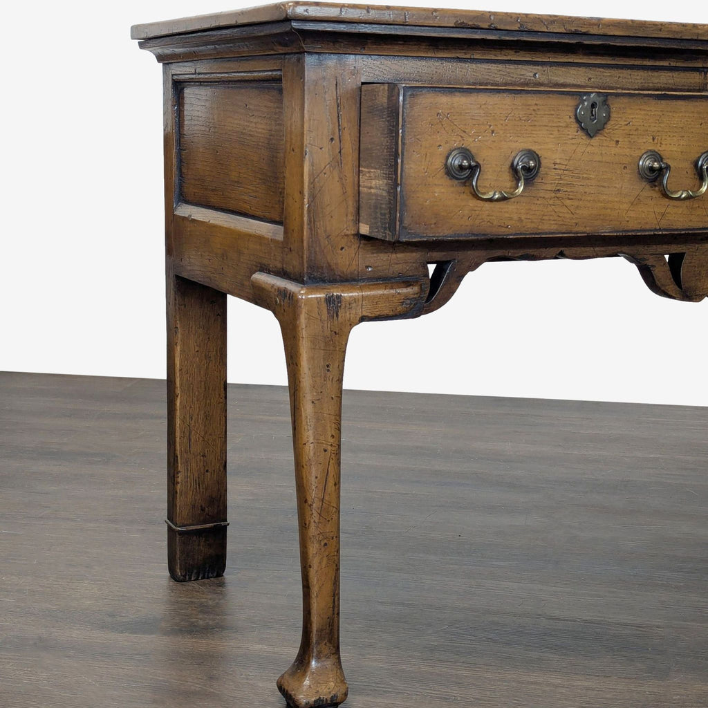Vintage Four Drawer Wood Console Table