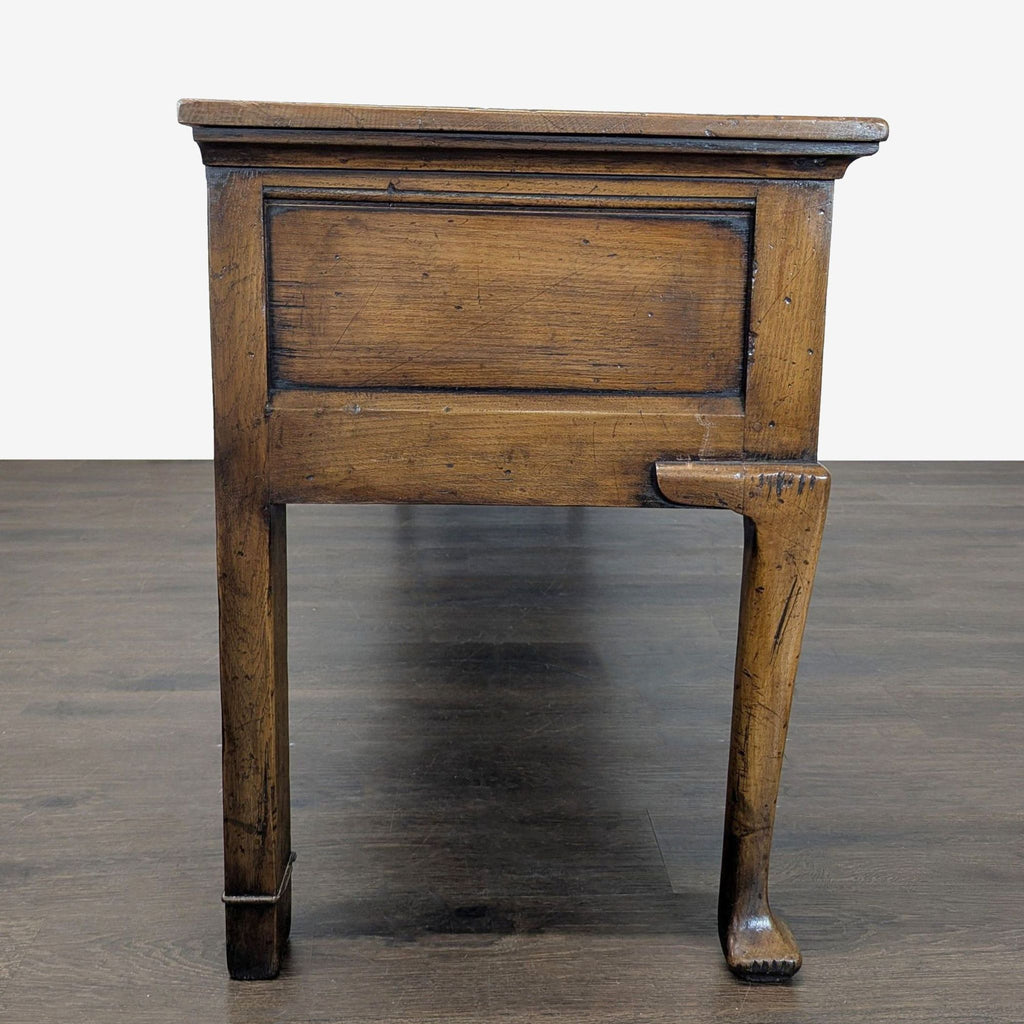 Vintage Four Drawer Wood Console Table