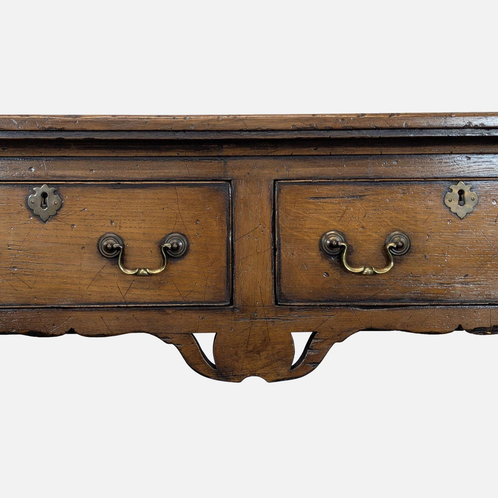 Vintage Four Drawer Wood Console Table