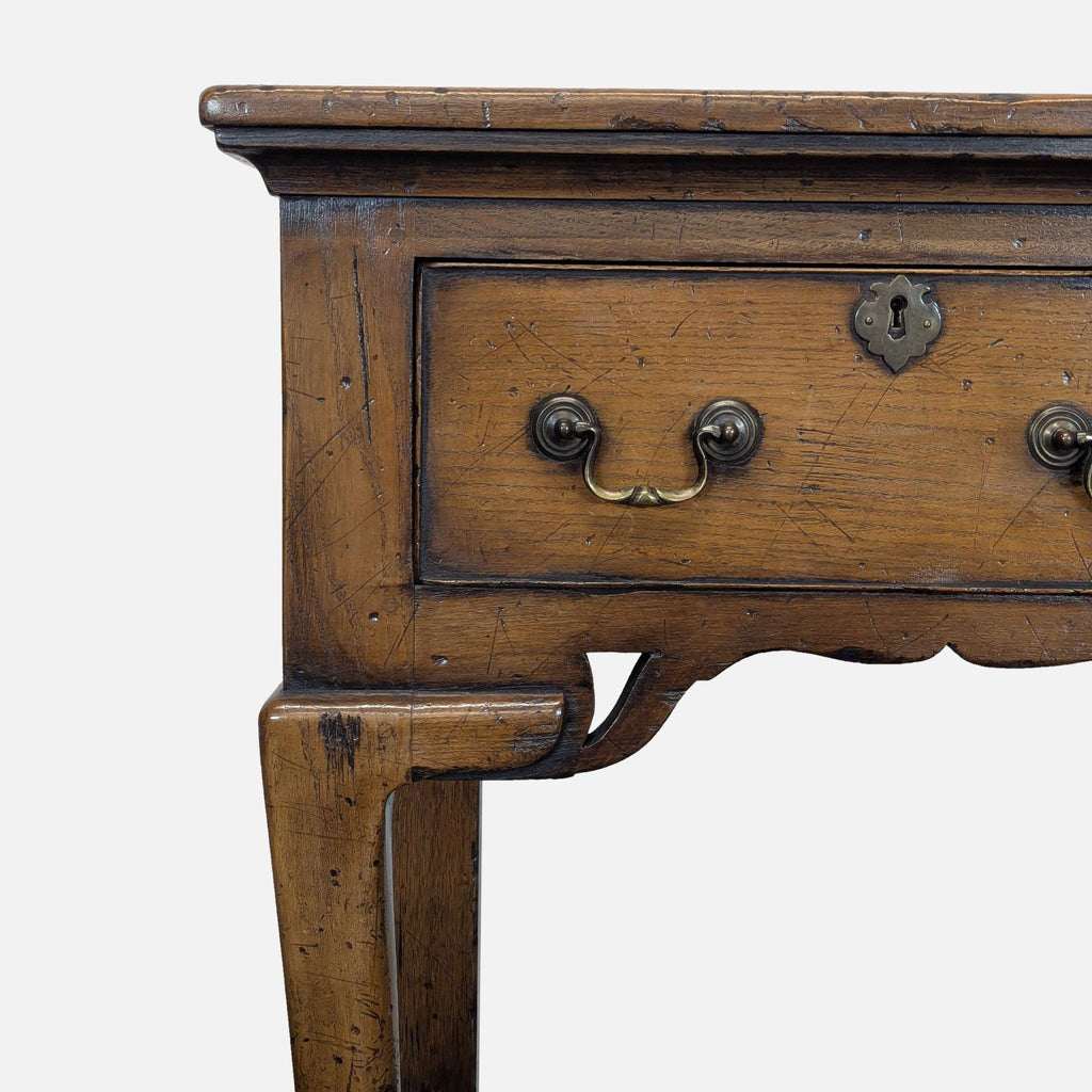 Vintage Four Drawer Wood Console Table