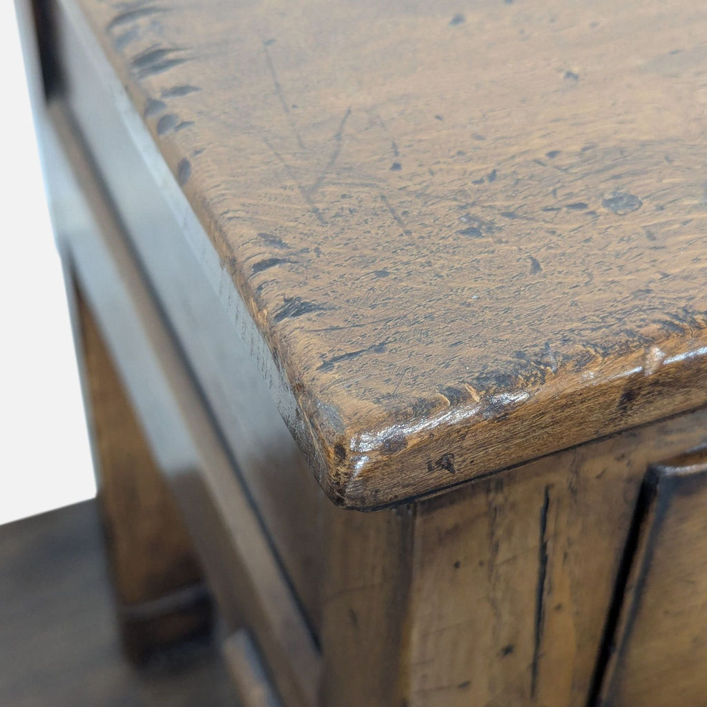 Vintage Four Drawer Wood Console Table