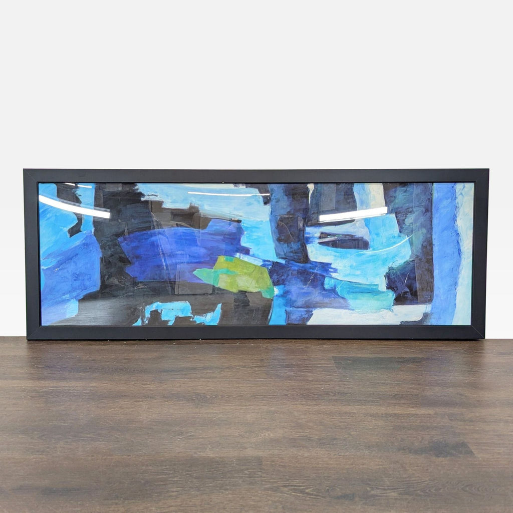 Art.com Framed Abstract Blue & Green Painting - Modern Wall Art
