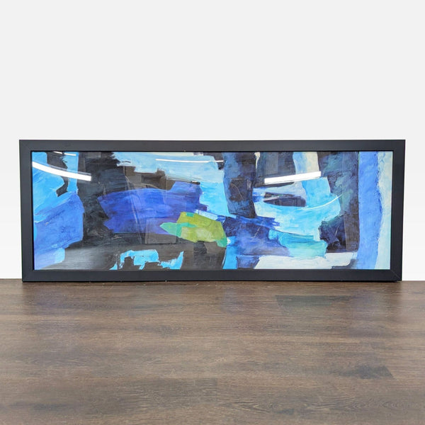 Art.com Framed Abstract Blue & Green Painting - Modern Wall Art