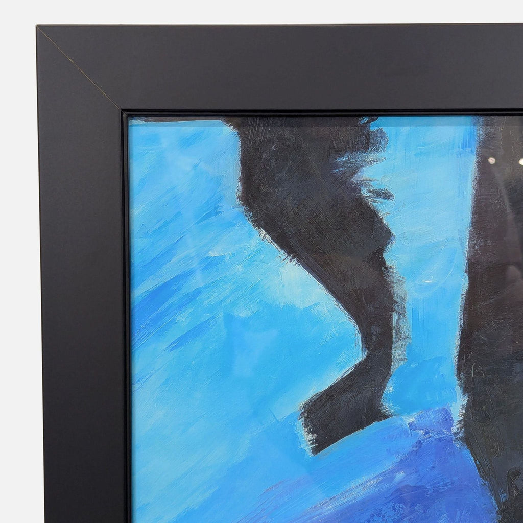Art.com Framed Abstract Blue & Green Painting - Modern Wall Art