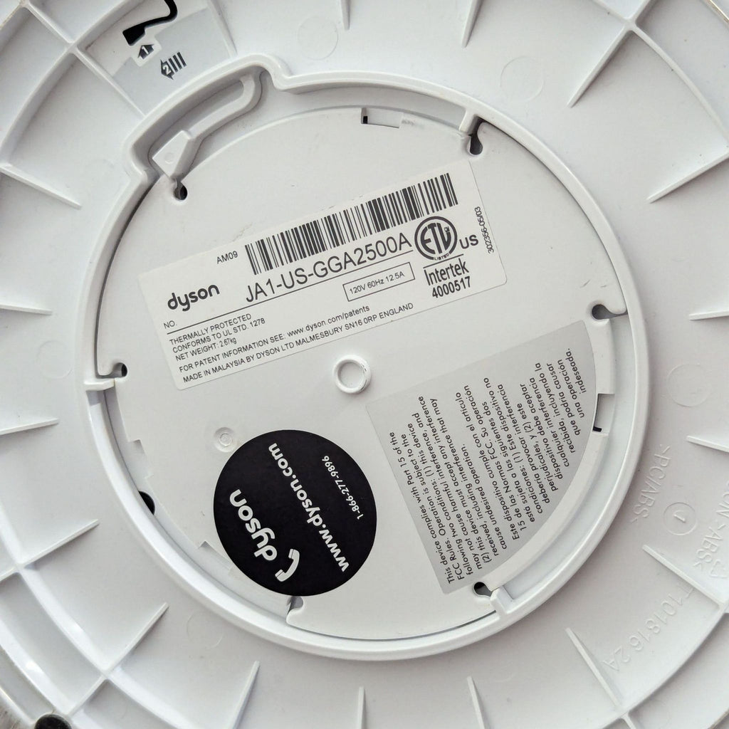 Dyson Hot+Cool AM05 Bladeless Fan Heater, White/Silver