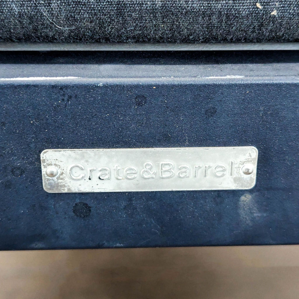 Crate & Barrel Metal & Wood Bench with Cushion