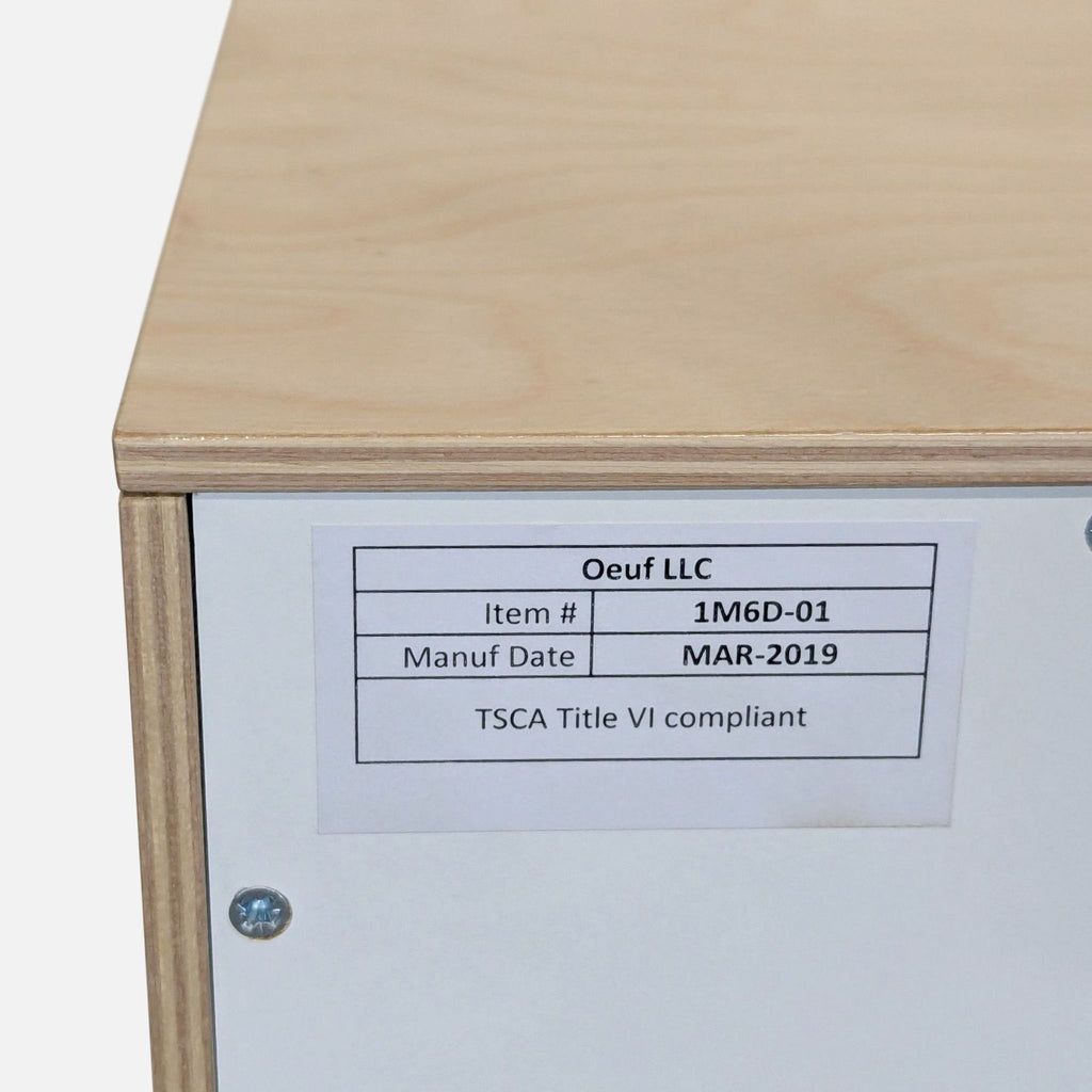 Oeuf Modern 6-Drawer Dresser in Birch and White