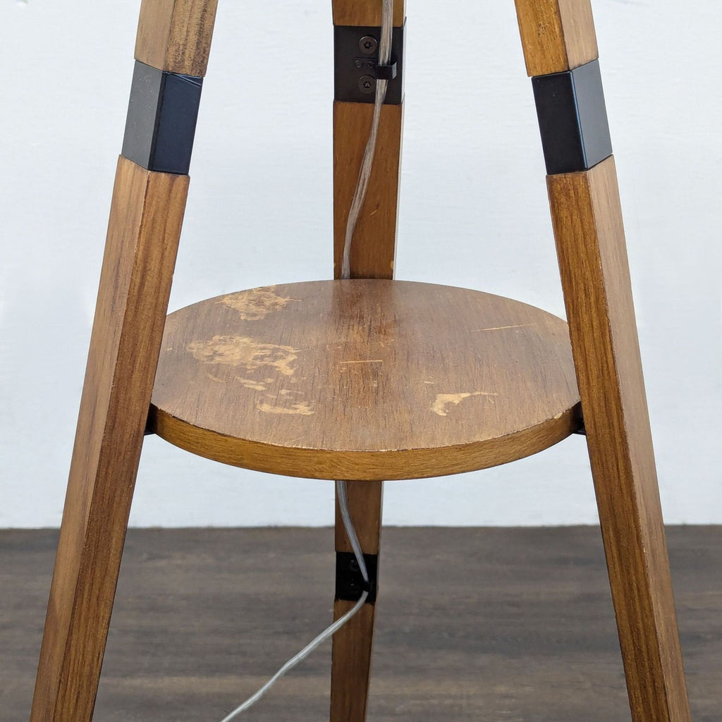 Target Tripod Floor Lamp with White Drum Shade and Shelf