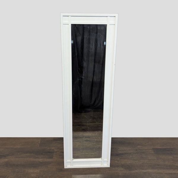 Crate & Barrel Wood Floor Mirror on Stand