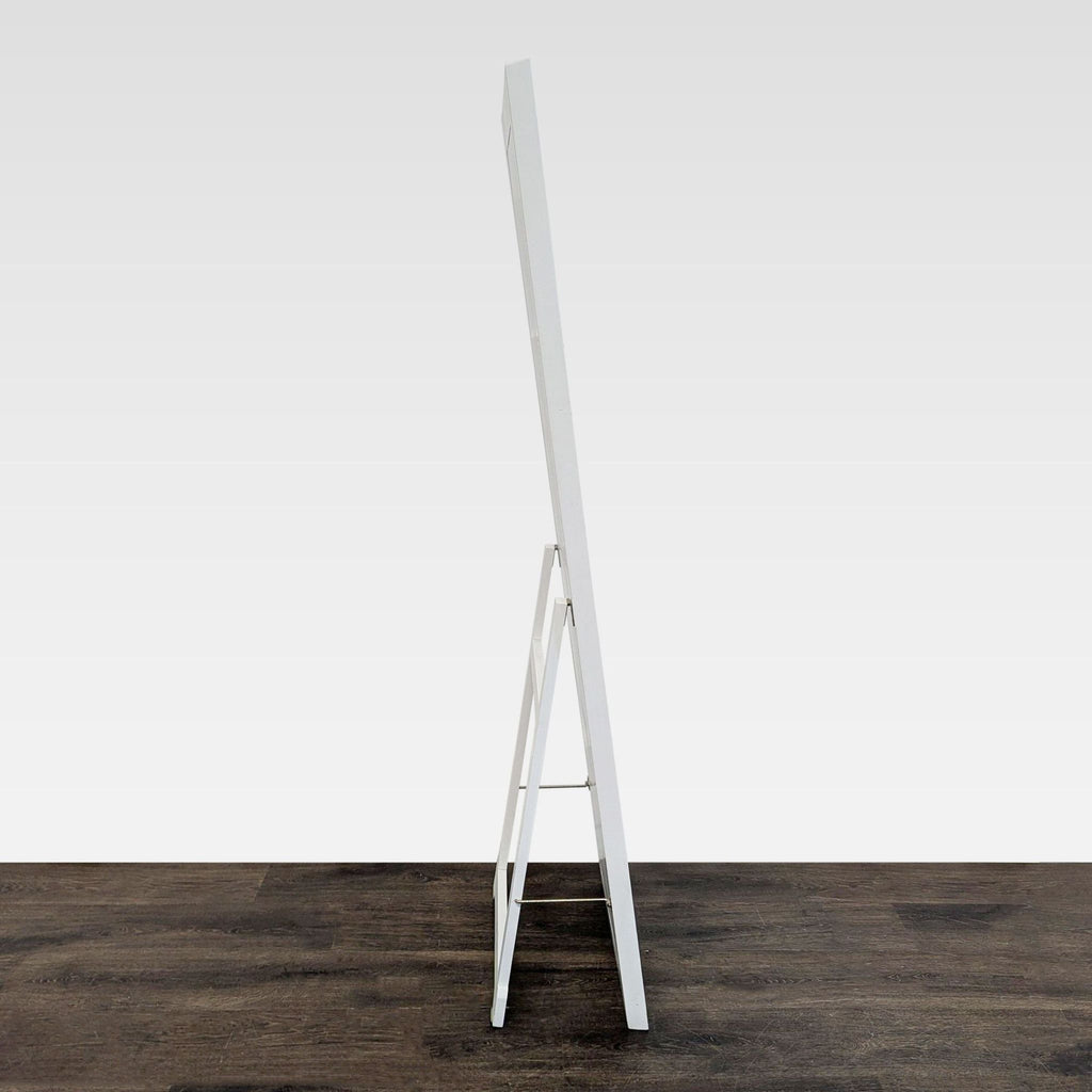 Crate & Barrel Wood Floor Mirror on Stand