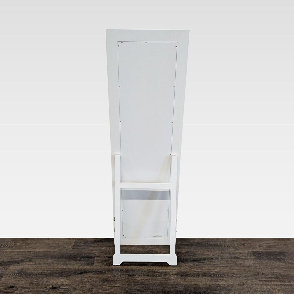 Crate & Barrel Wood Floor Mirror on Stand