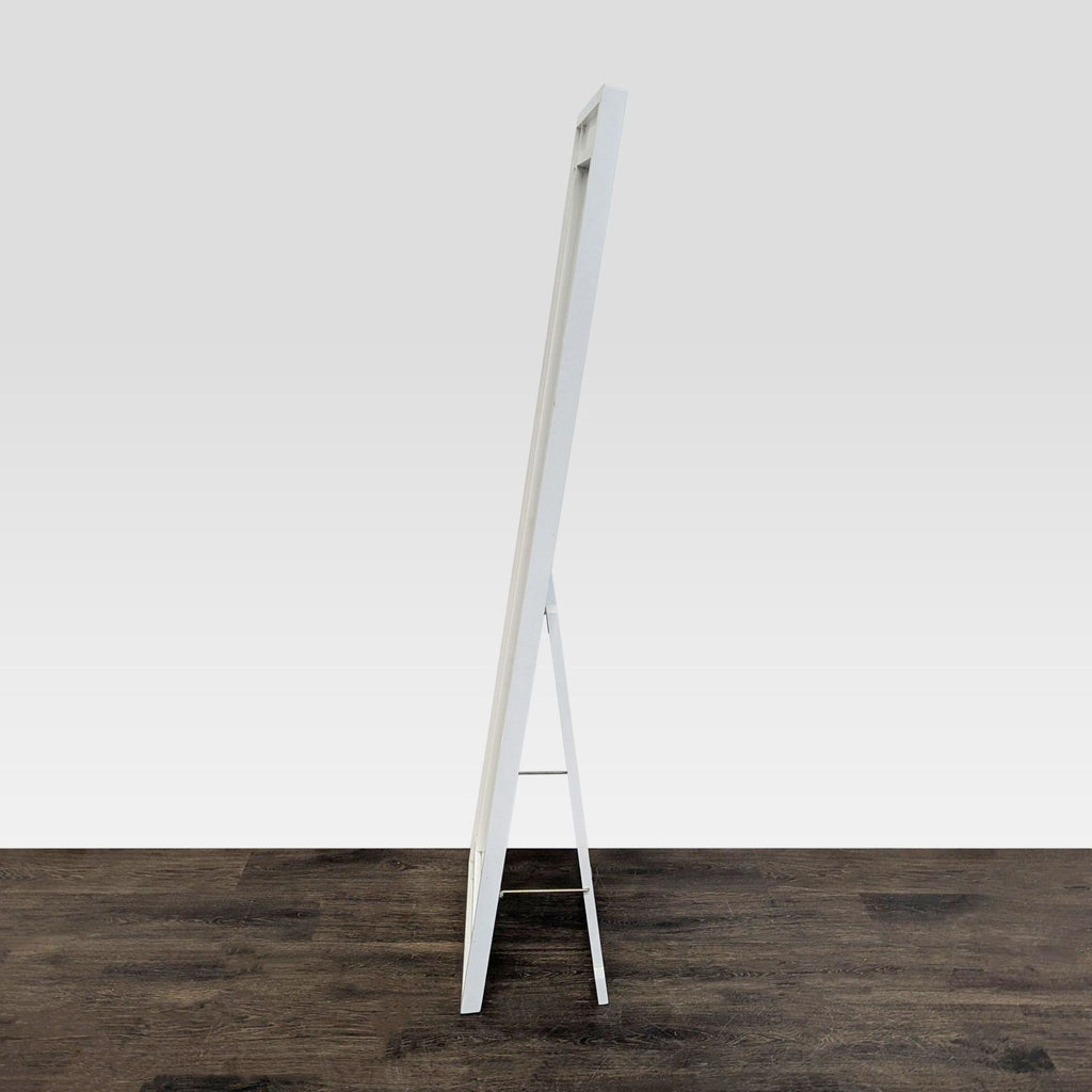 Crate & Barrel Wood Floor Mirror on Stand