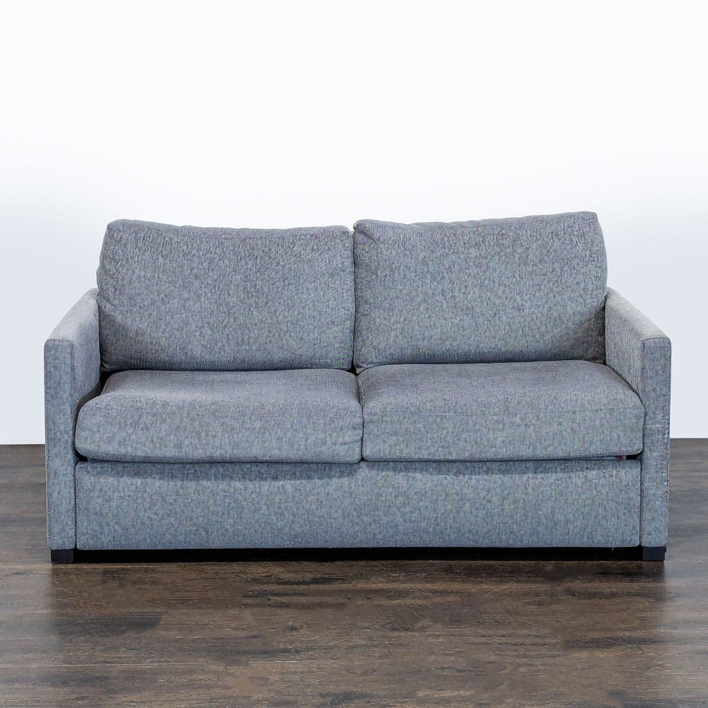 Sure! However, it appears you intended to describe or attach an image, but no image or detailed description was provided. If you can provide either the image or a full description of the sleeper sofa, I can create three distinct summarized alt text lines for you, each under 100 characters. Please provide more information so I can assist!