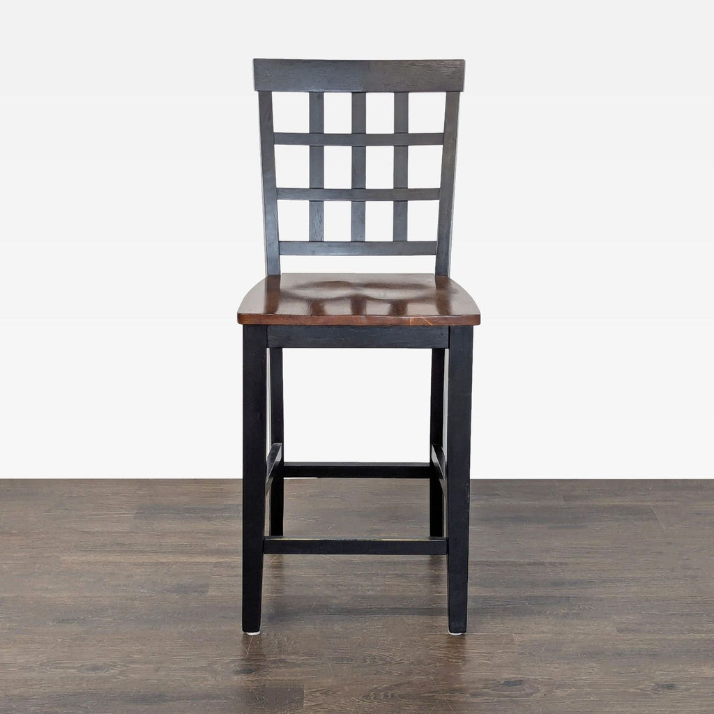 Two-Tone Wood Bar Stool