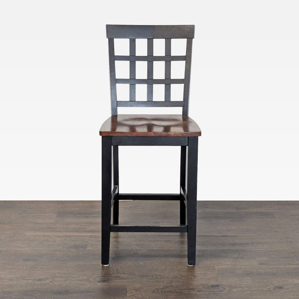 Two-Tone Wood Bar Stool