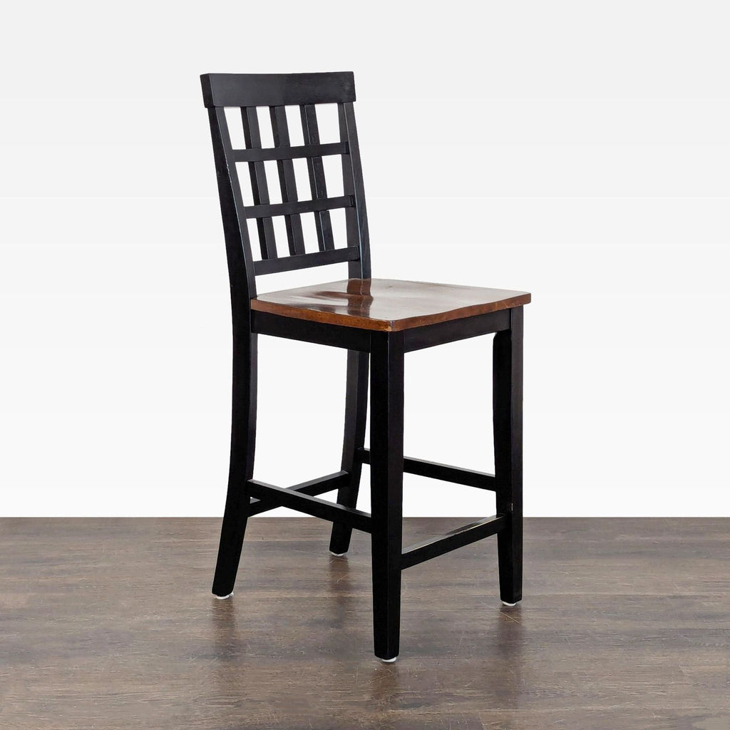 Two-Tone Wood Bar Stool
