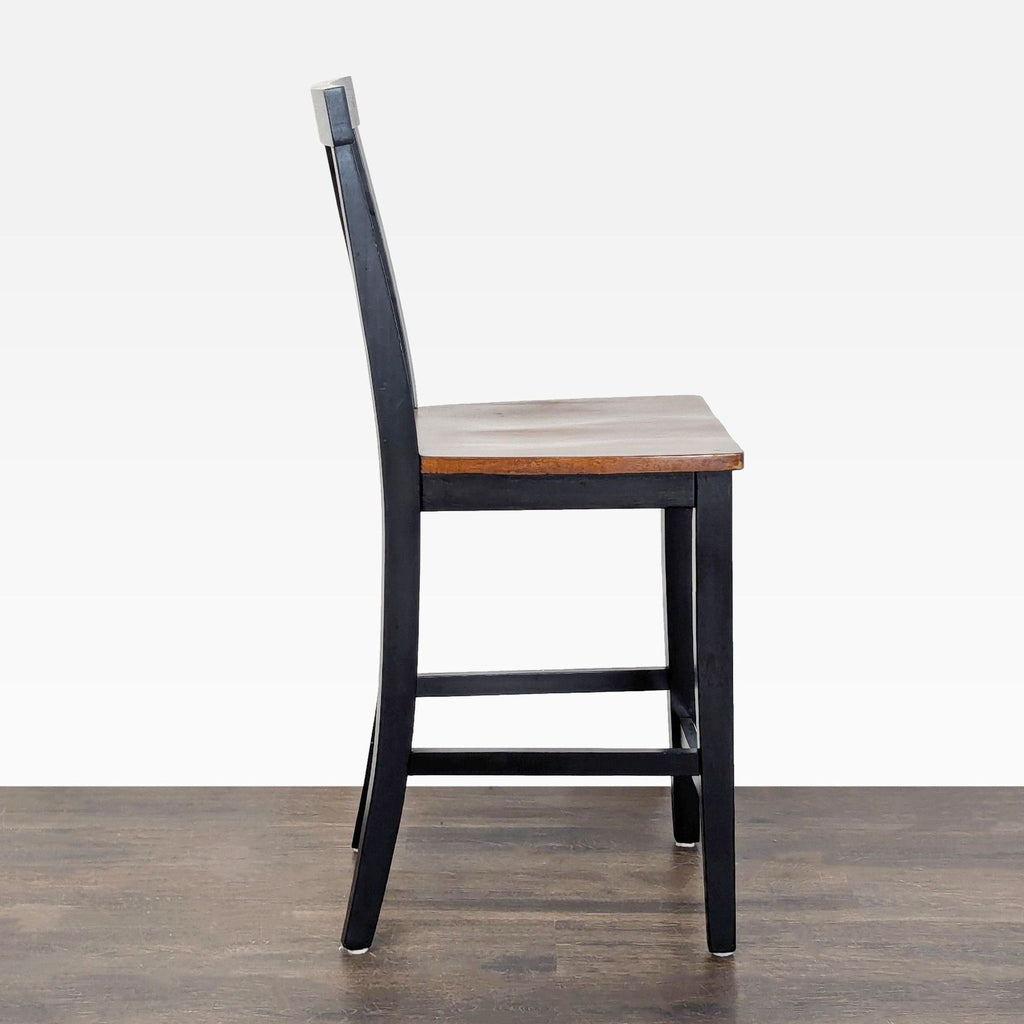 Two-Tone Wood Bar Stool