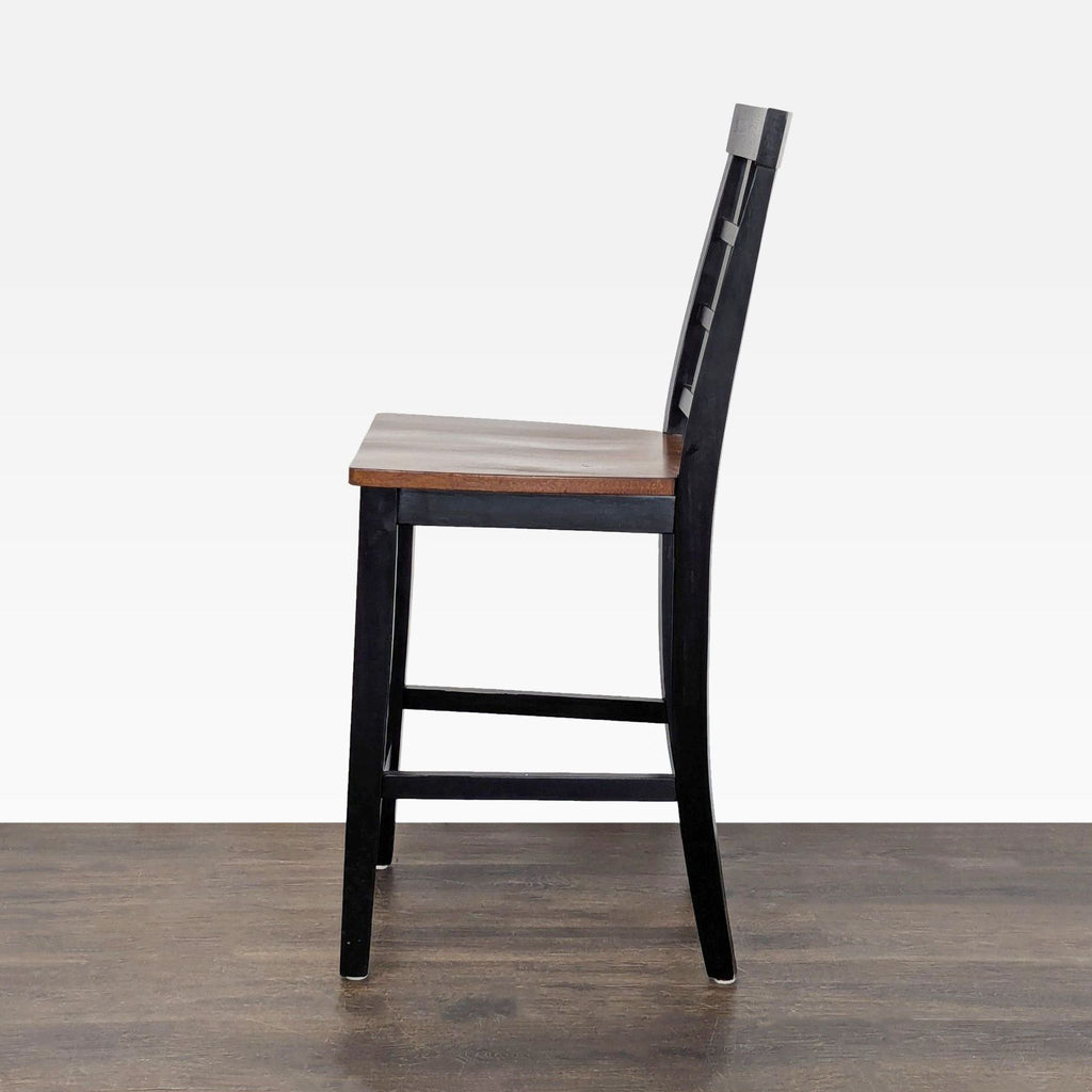 Two-Tone Wood Bar Stool
