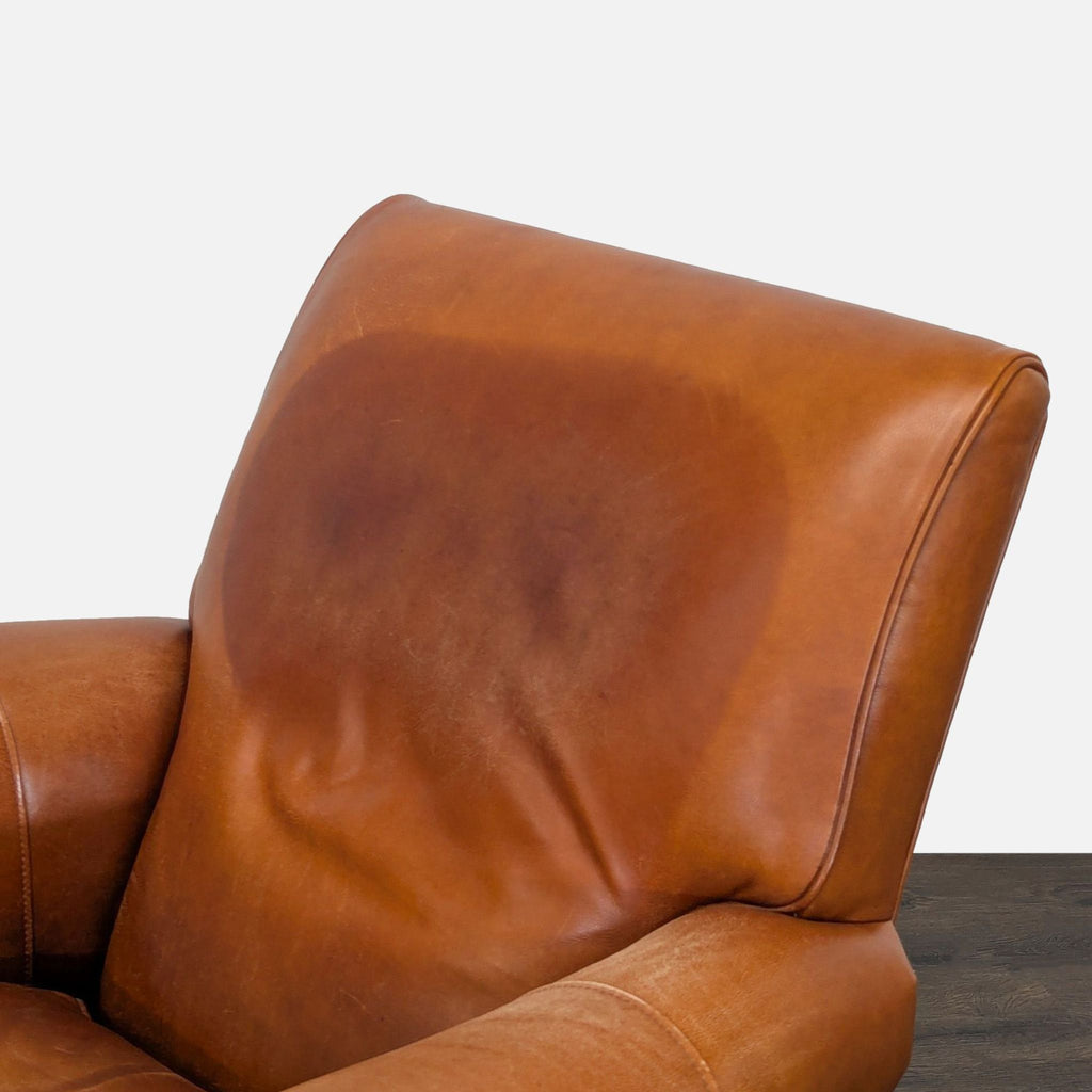 Ethan Allen Brown Leather Lounge Chair – Comfortable Classic Style
