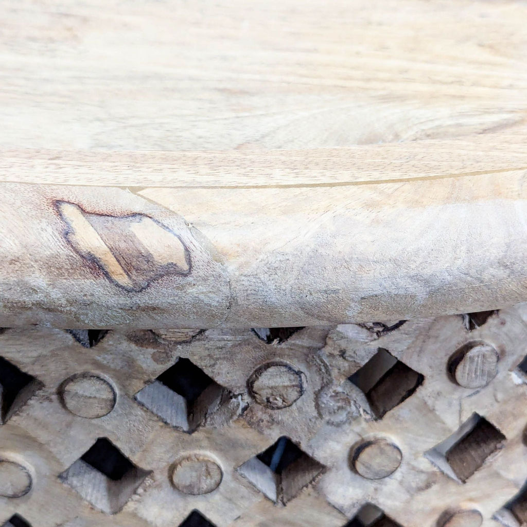 West Elm Carved Wood Coffee Table