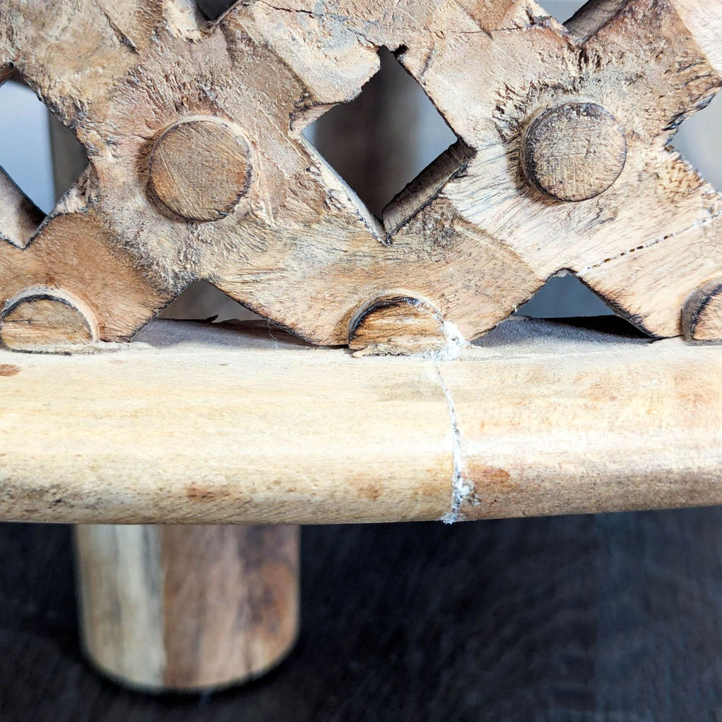West Elm Carved Wood Coffee Table