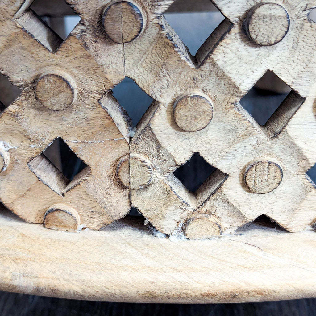 West Elm Carved Wood Coffee Table