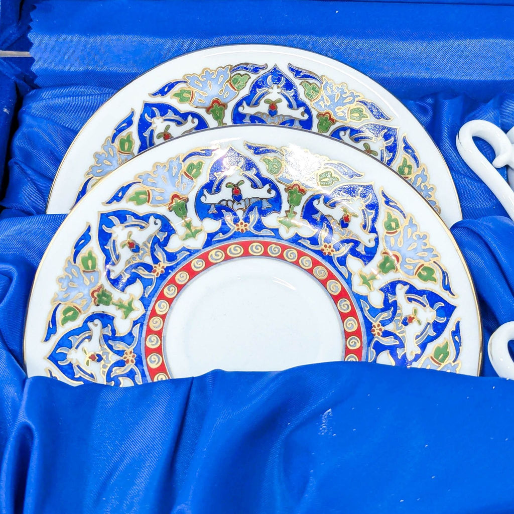Kütahya Porselen 2-Person Porcelain Coffee Cup & Saucer Set with Gift Box