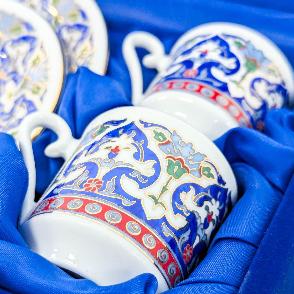 Kütahya Porselen 2-Person Porcelain Coffee Cup & Saucer Set with Gift Box