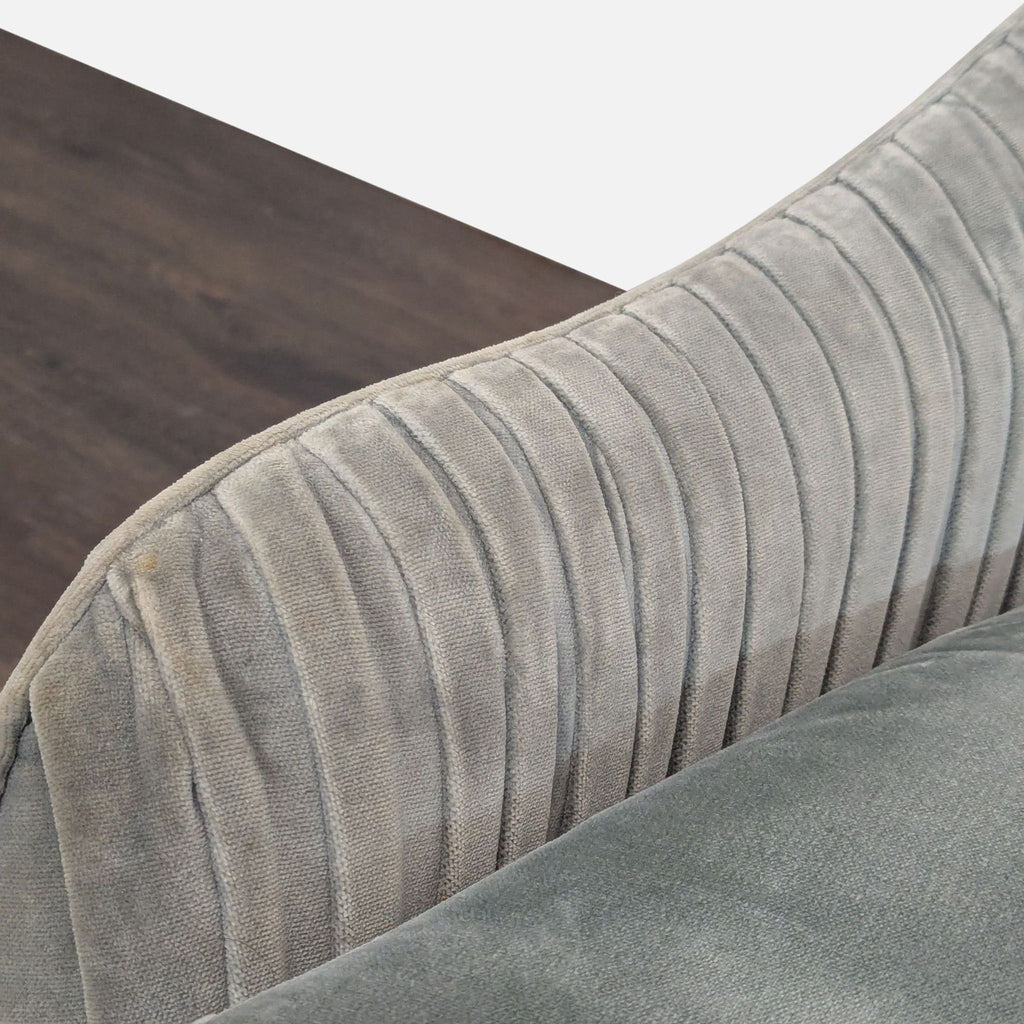 West Elm Roar & Rabbit Pleated Velvet Swivel Chair
