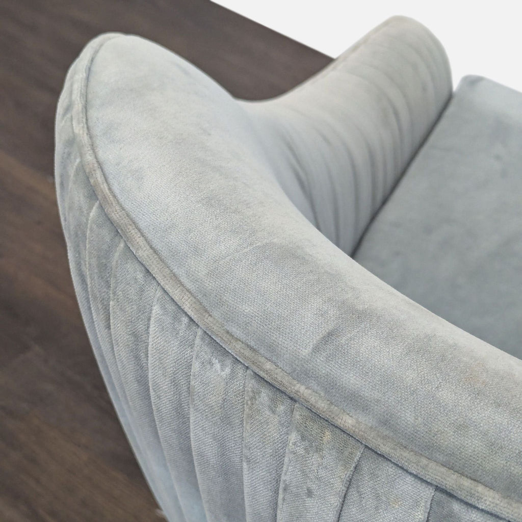 West Elm Roar & Rabbit Pleated Velvet Swivel Chair