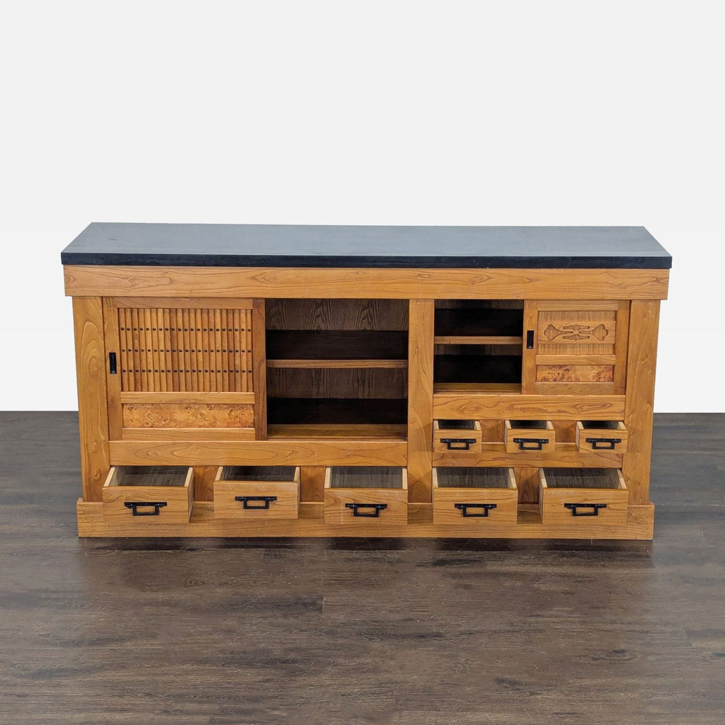 Antique Japanese Tansu with Granite Top