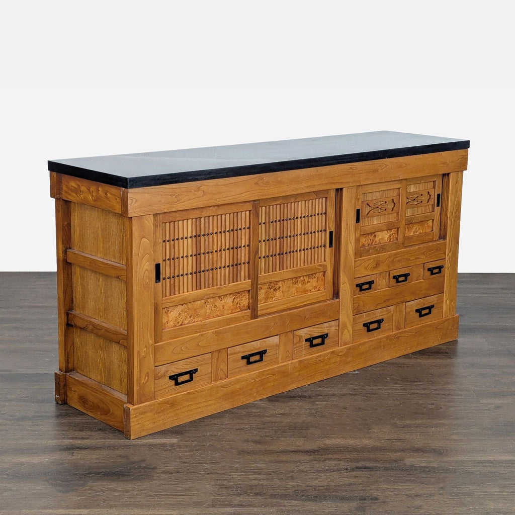 Antique Japanese Tansu with Granite Top