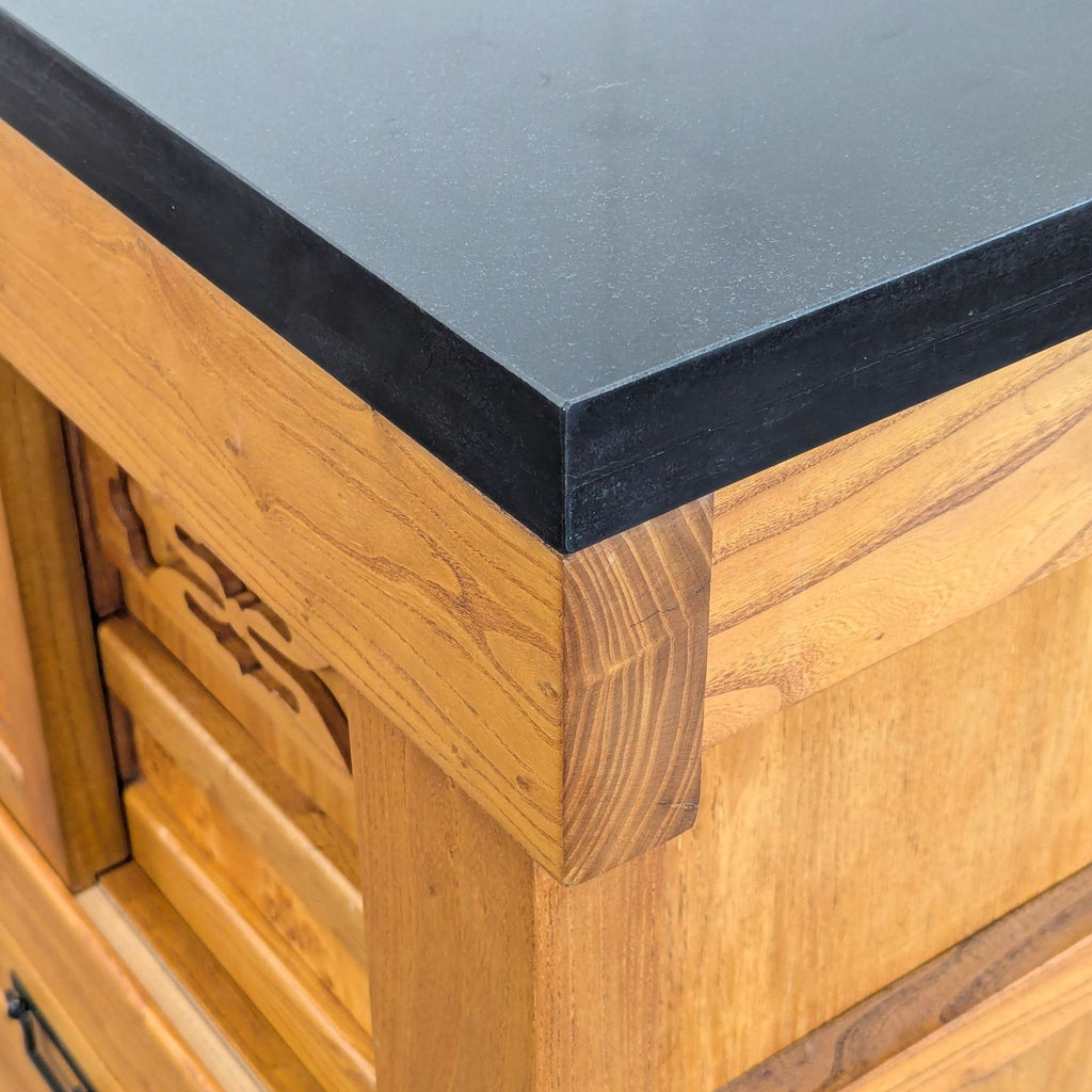 Antique Japanese Tansu with Granite Top