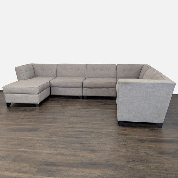Macy's Harper Modern Gray Sectional Sofa with Chaise - Spacious and Comfortable