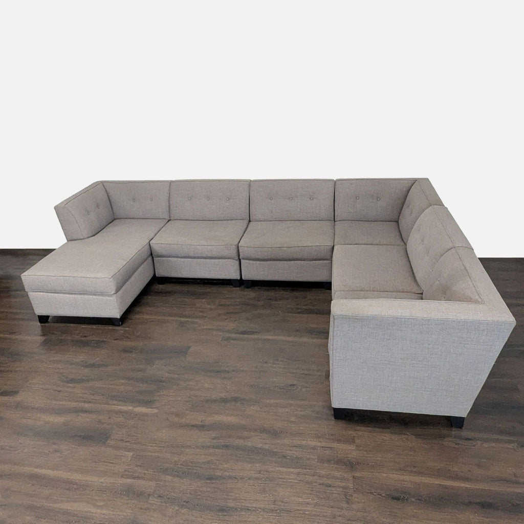 Macy's Harper Modern Gray Sectional Sofa with Chaise - Spacious and Comfortable