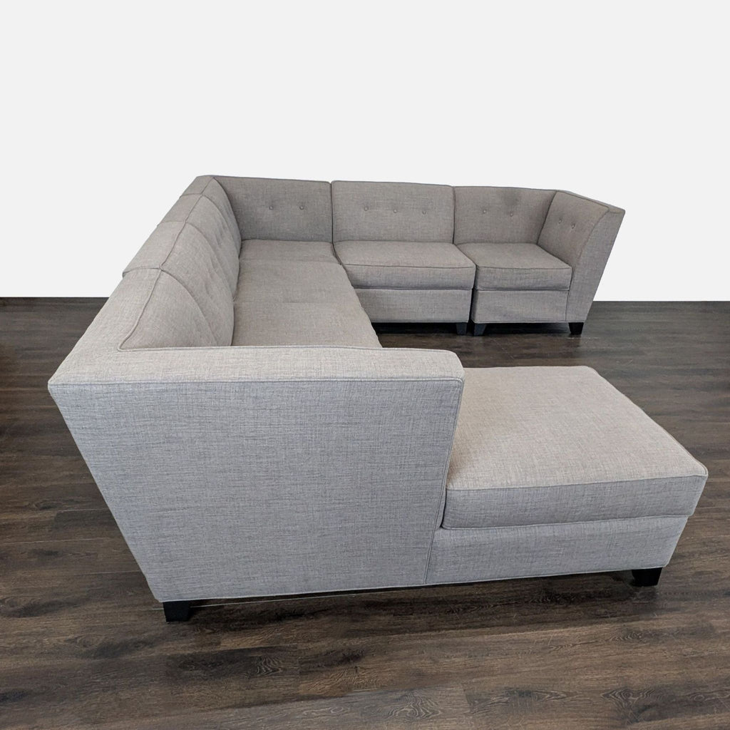 Macy's Harper Modern Gray Sectional Sofa with Chaise - Spacious and Comfortable