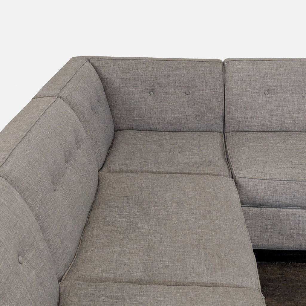 Macy's Harper Modern Gray Sectional Sofa with Chaise - Spacious and Comfortable