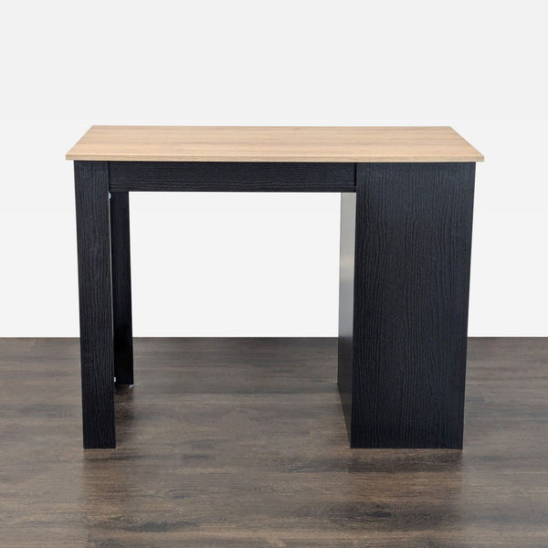 Synergy House Modern Two-Tone Desk with Storage Cabinet and Geometric Door