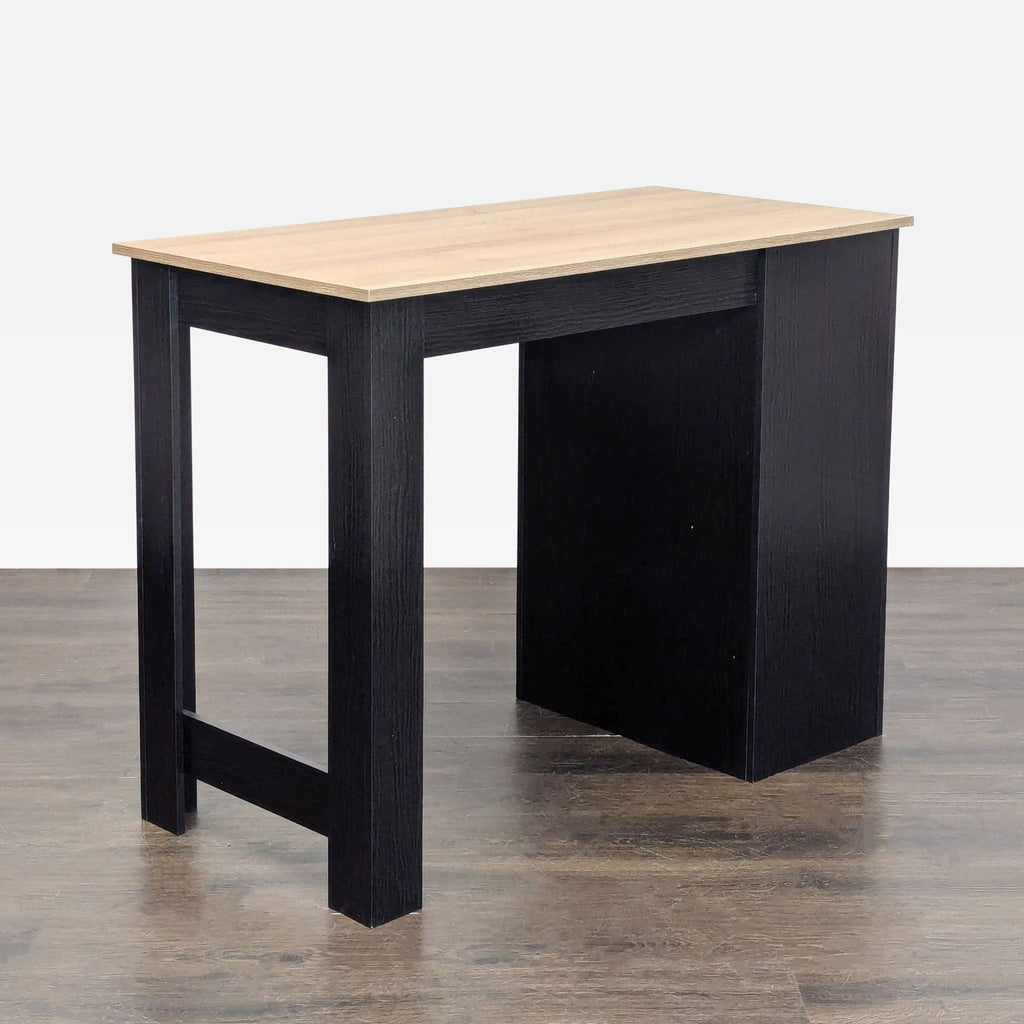 Synergy House Modern Two-Tone Desk with Storage Cabinet and Geometric Door