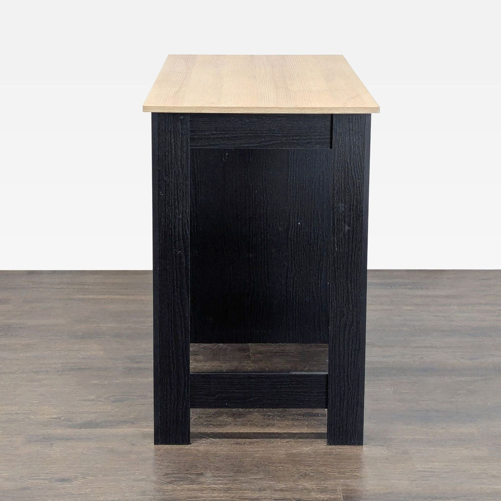 Synergy House Modern Two-Tone Desk with Storage Cabinet and Geometric Door