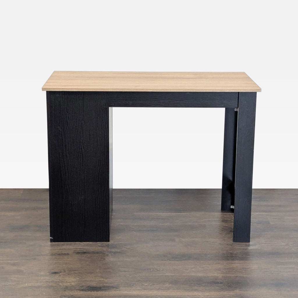 Synergy House Modern Two-Tone Desk with Storage Cabinet and Geometric Door