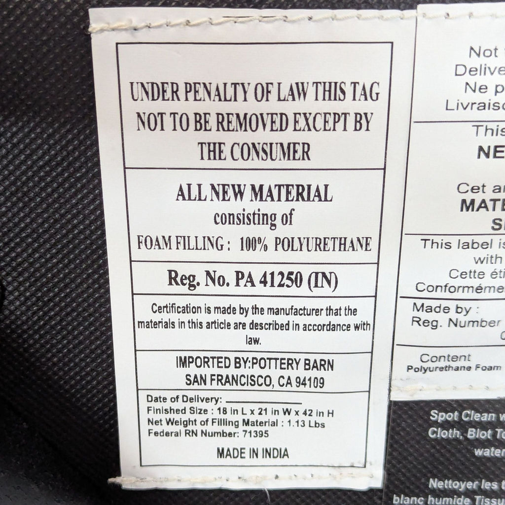 Pottery Barn Maison Leather Bar Stool