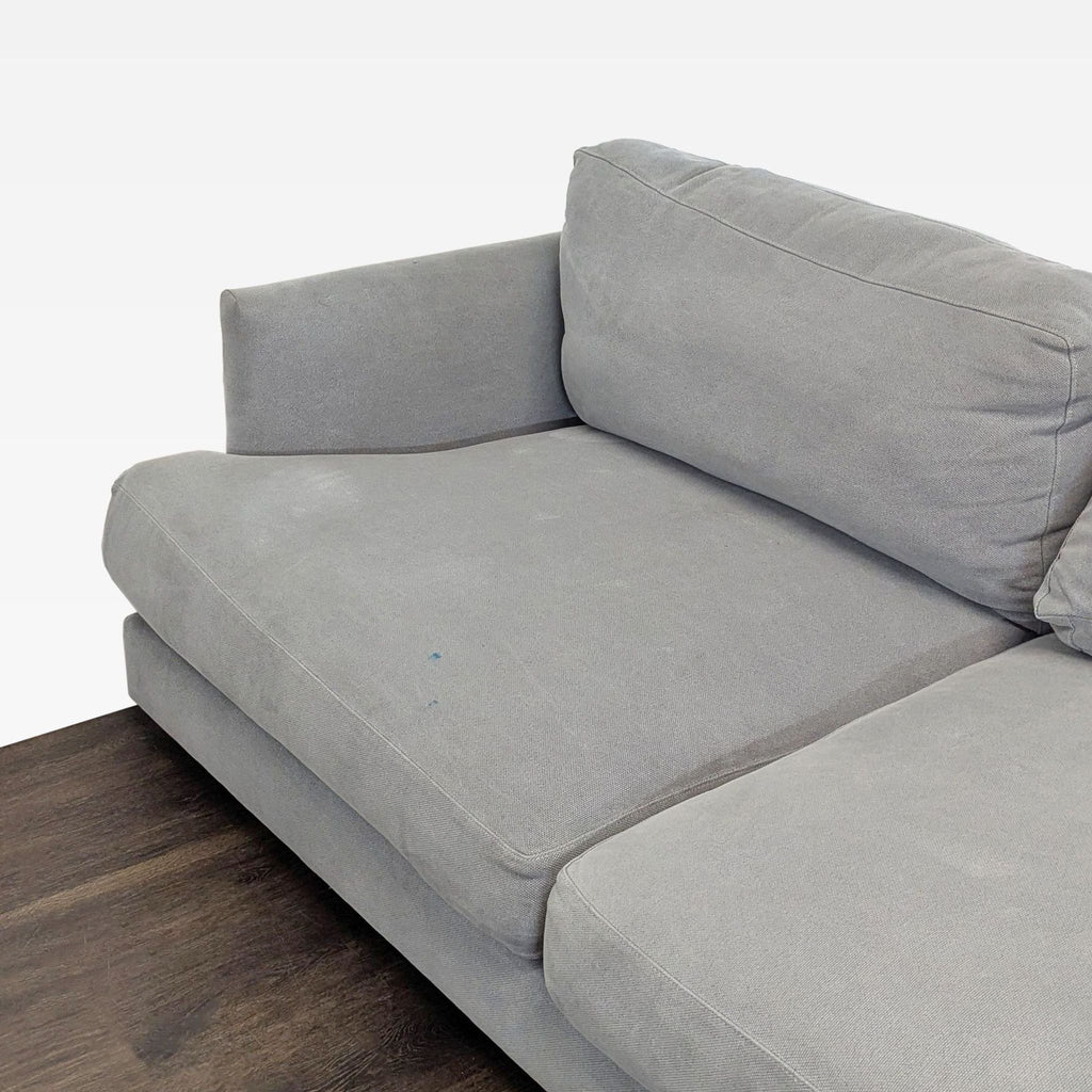 West Elm Haven Gray Sectional Sofa with Chaise - Comfortable and Modern
